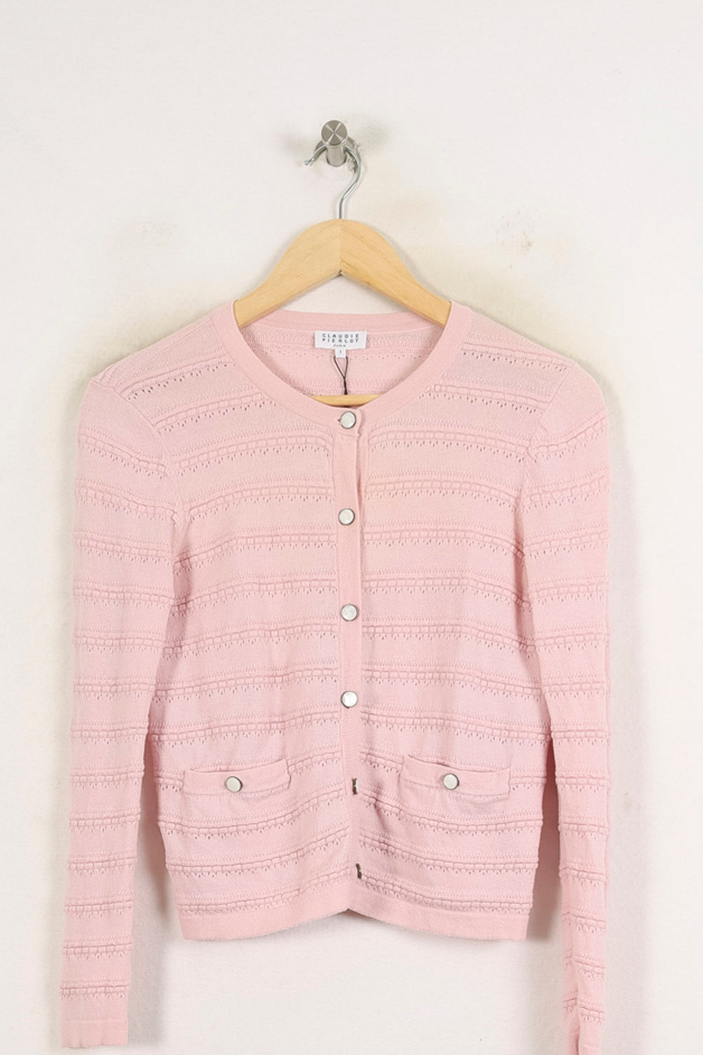 Cardigan Rose - Taille S/36 de la marque Claudie Pierlot | PARAD56897 - Vendu par Paradigme - Image 2
