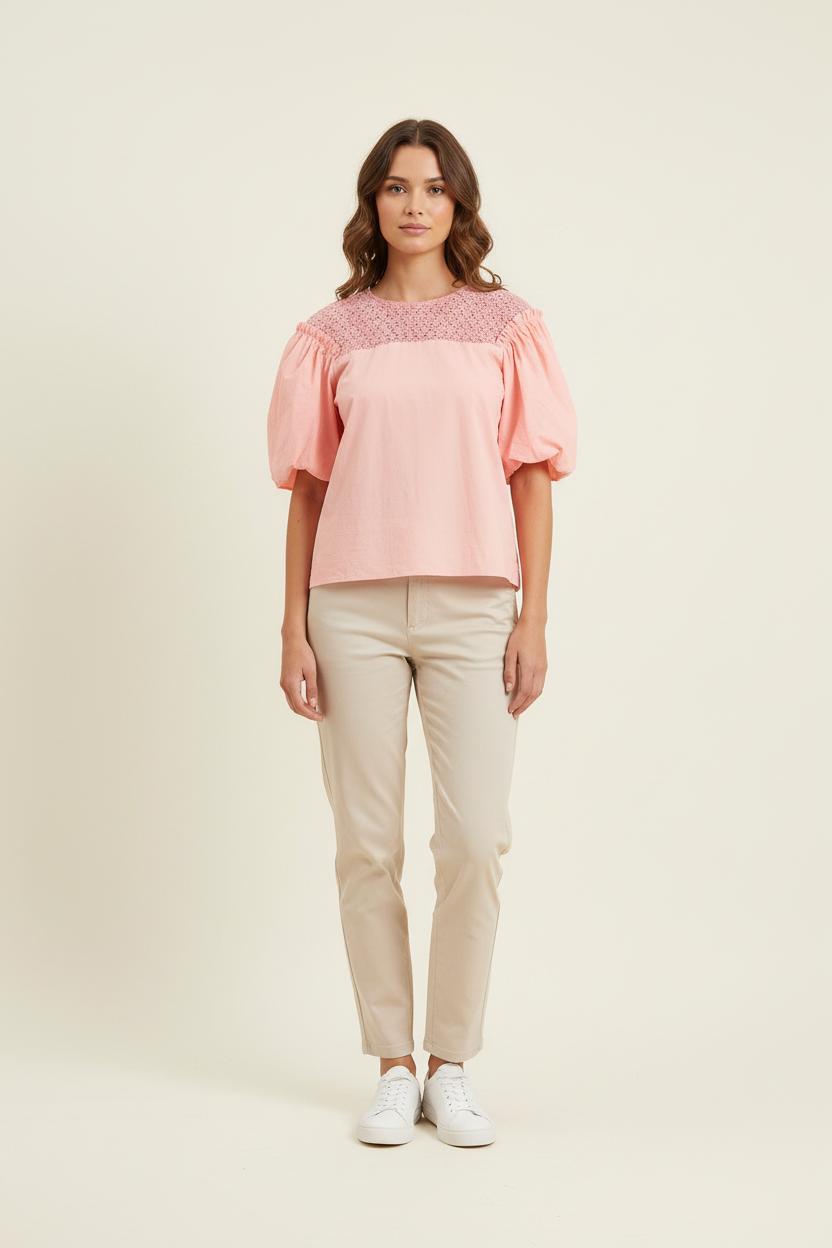 Blouse Rose - Taille S/36 de la marque Sandro | PARAD56898 - Vendu par Paradigme - Image 1