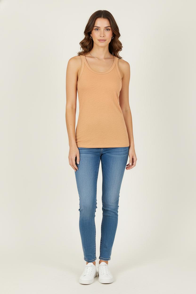 Débardeur Orange - Taille M/38 de la marque American Vintage | PARAD56901 - Vendu par Paradigme - Image 1