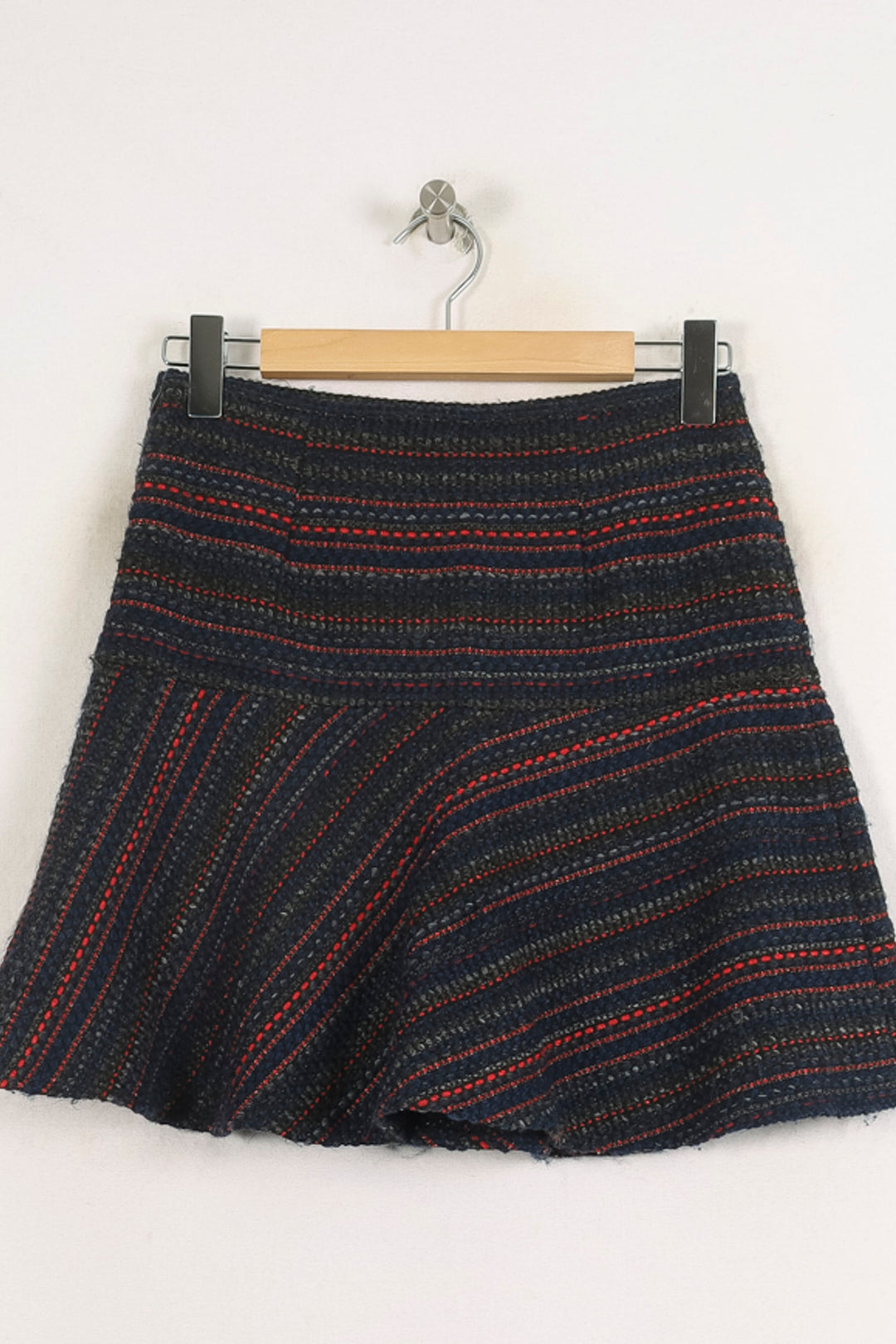 Jupe Évasée Bleu et Rouge - Taille M/38 de la marque Caroll | PARAD56902 - Vendu par Paradigme - Image 4
