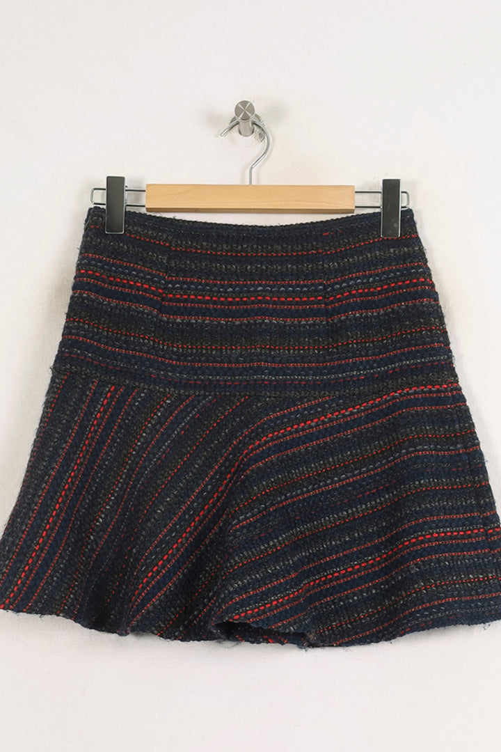 Jupe Évasée Bleu et Rouge - Taille M/38 de la marque Caroll | PARAD56902 - Vendu par Paradigme - Image 4