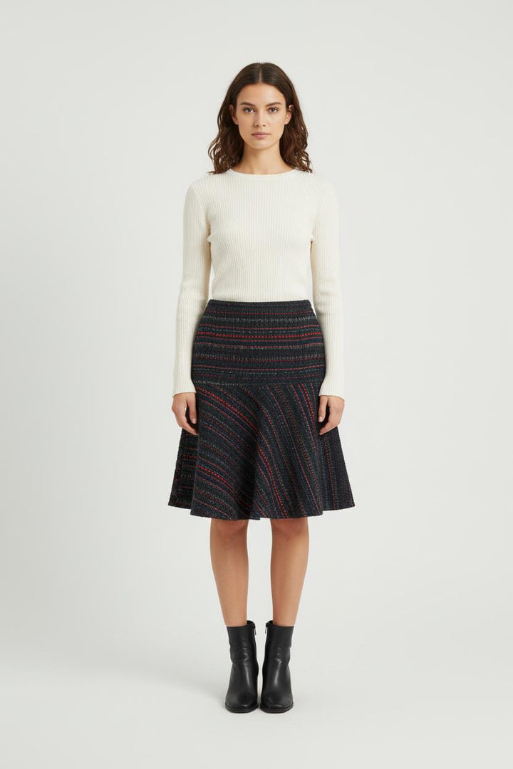 Jupe Évasée Bleu et Rouge - Taille M/38 de la marque Caroll | PARAD56902 - Vendu par Paradigme - Image 1