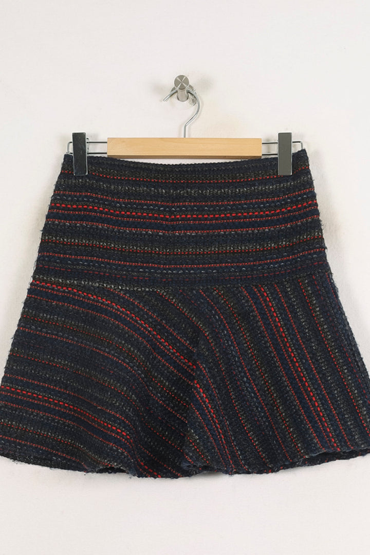 Jupe Évasée Bleu et Rouge - Taille M/38 de la marque Caroll | PARAD56902 - Vendu par Paradigme - Image 2