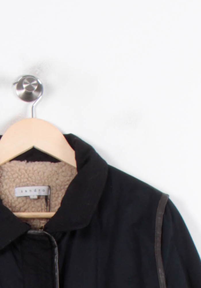 Veste Noire - Taille M/38 de la marque Sandro | PARAD56905 - Vendu par Paradigme - Image 3