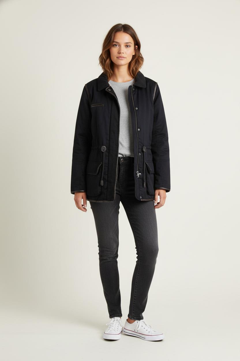 Veste Noire - Taille M/38 de la marque Sandro | PARAD56905 - Vendu par Paradigme - Image 1