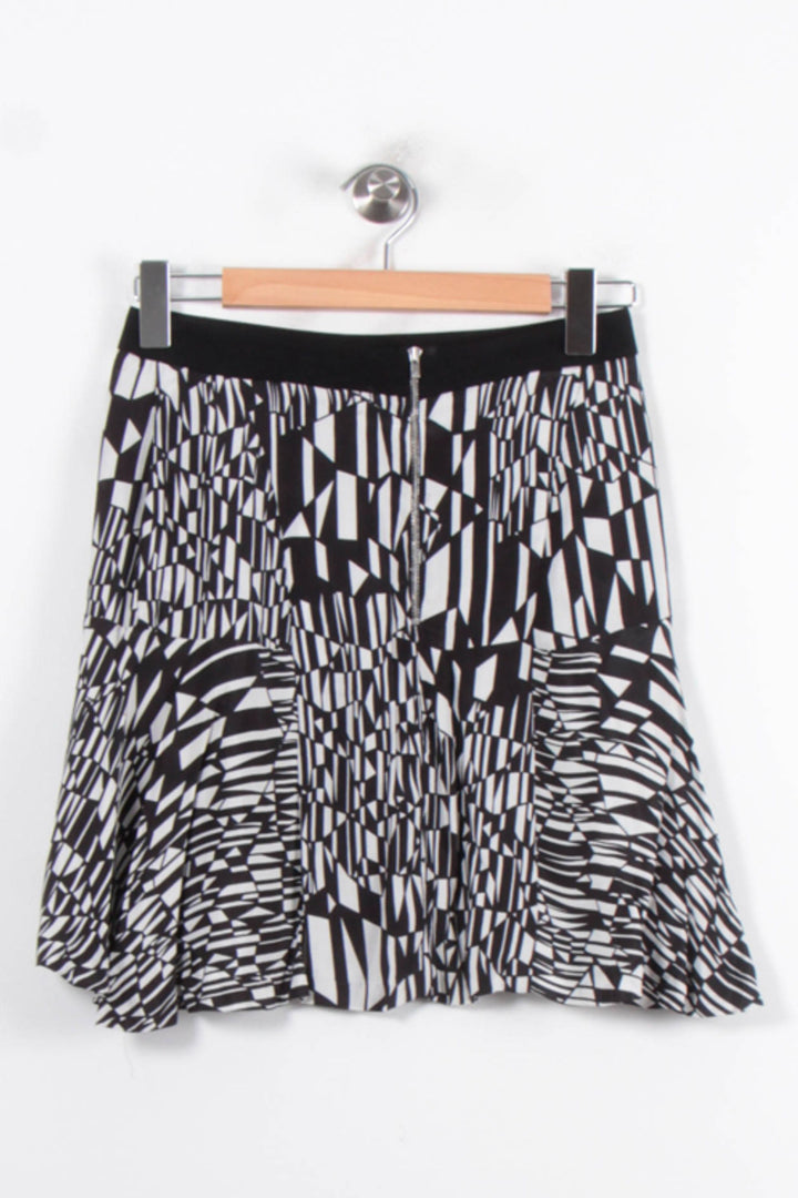 Jupe Midi Noire et Blanche - Taille S/36 de la marque Sandro | PARAD56913 - Vendu par Paradigme - Image 4