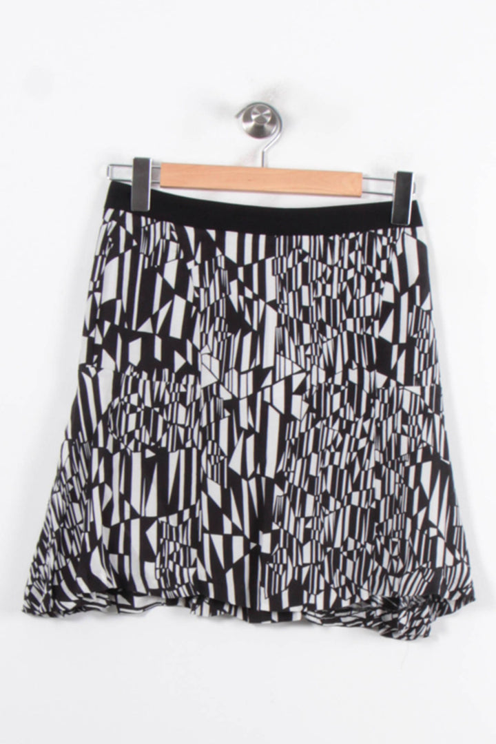 Jupe Midi Noire et Blanche - Taille S/36 de la marque Sandro | PARAD56913 - Vendu par Paradigme - Image 2