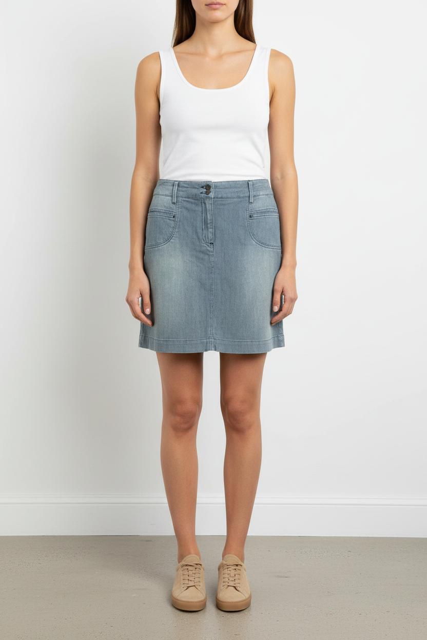 Jupe Courte Bleue - Taille S/36 de la marque Caroll | PARAD56916 - Vendu par Paradigme - Image 1