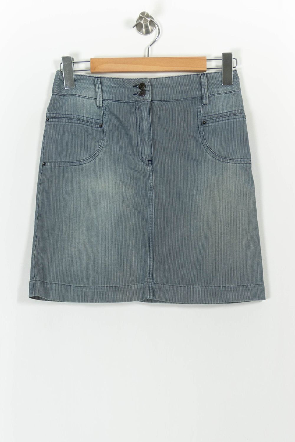 Jupe Courte Bleue - Taille S/36 de la marque Caroll | PARAD56916 - Vendu par Paradigme - Image 2