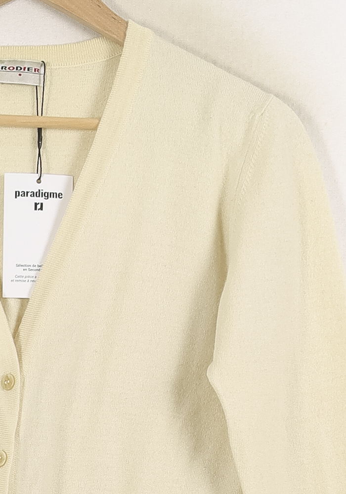 Cardigan Beige - Taille S/36 de la marque Rodier | PARAD56918 - Vendu par Paradigme - Image 3