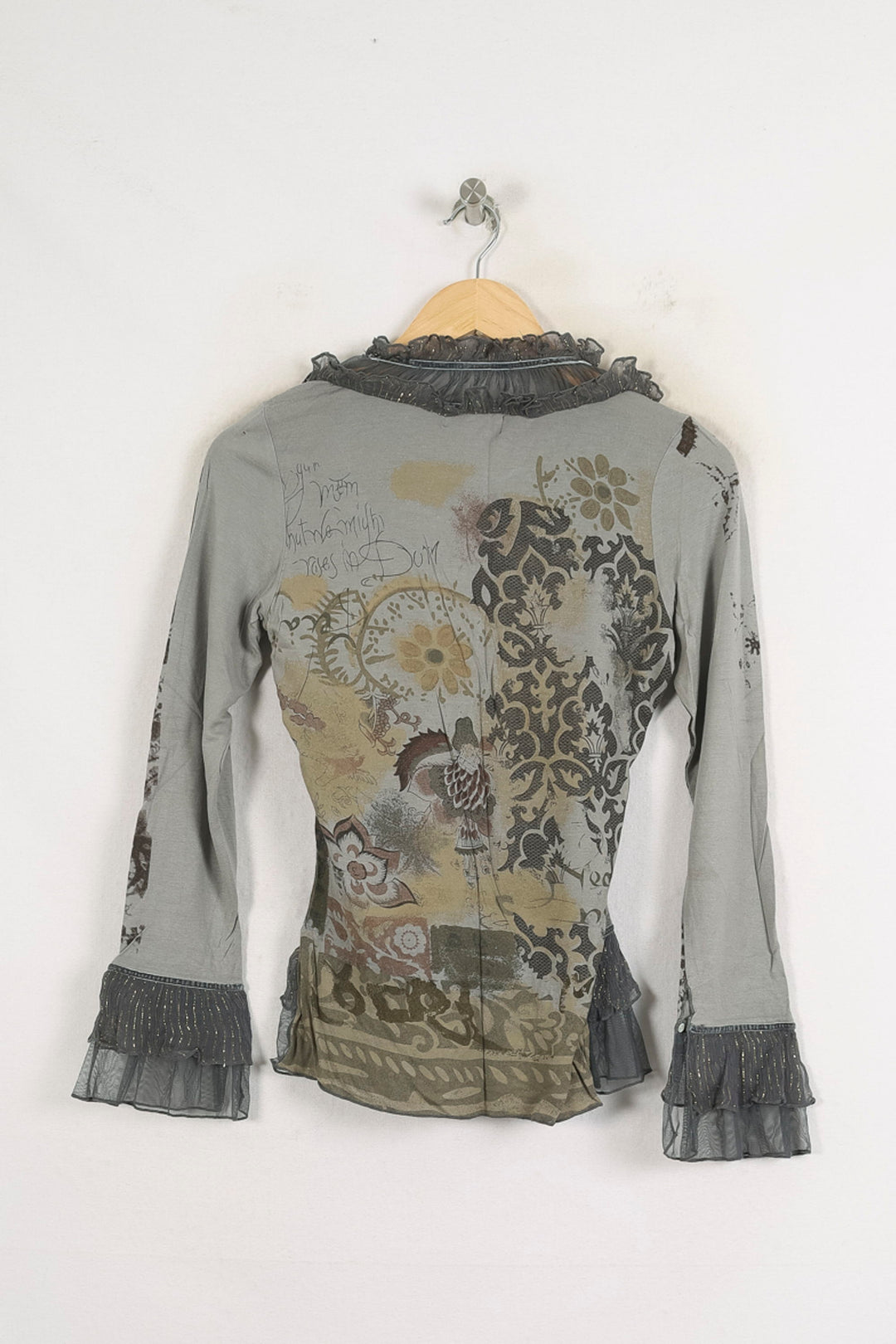Blouse Grise et Noire - Taille S/36 de la marque Derhy | PARAD56919 - Vendu par Paradigme - Image 4