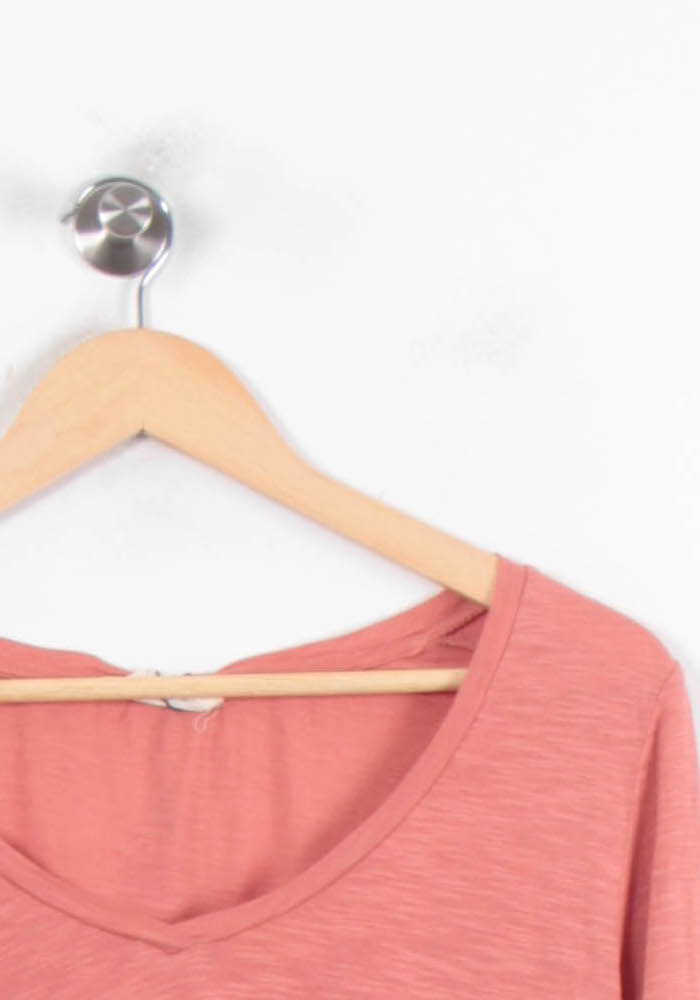 Tee-shirt Manches Longues Rose - Taille S/36 de la marque American Vintage | PARAD56942 - Vendu par Paradigme - Image 3