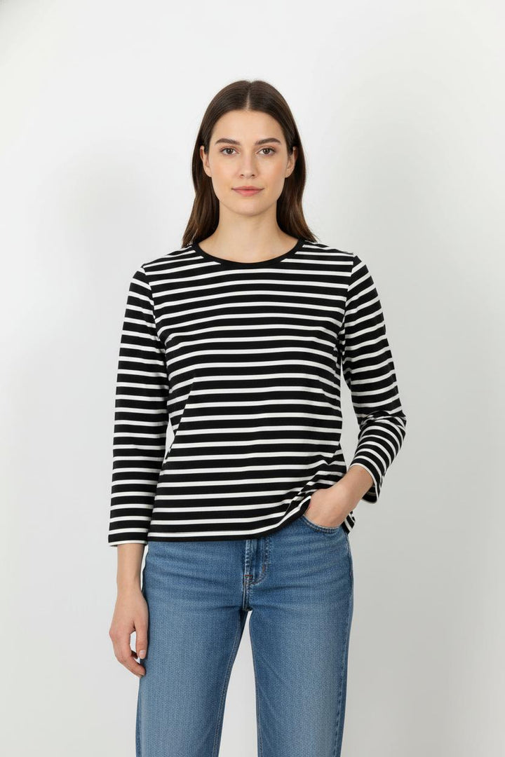 Marinière Noir et Blanc - Taille L/40 de la marque Saint James | PARAD56944 - Vendu par Paradigme - Image 1