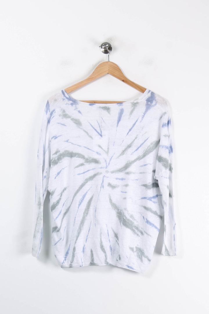 Sweat à Col V Blanc et Bleu - Taille S/36 de la marque Gerard Darel | PARAD56961 - Vendu par Paradigme - Image 4