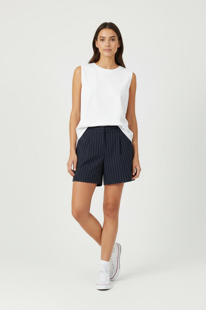 Short Bleu à Rayures - Taille S/36 de la marque Maje | PARAD56962 - Vendu par Paradigme - Image 1
