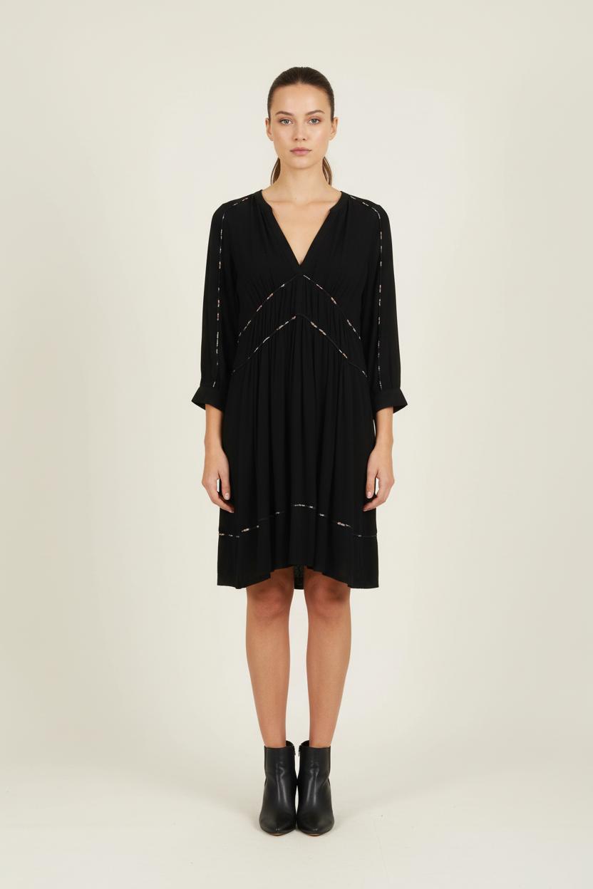 Robe Midi Noire - Taille XS/34 de la marque ba&sh | PARAD56963 - Vendu par Paradigme - Image 1