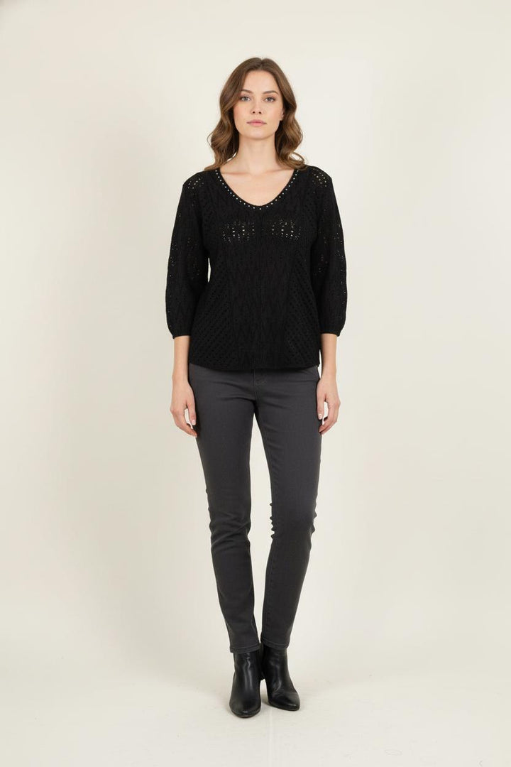 Blouse Noire - Taille M/38 de la marque IKKS | PARAD56968 - Vendu par Paradigme - Image 1
