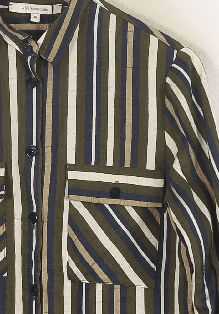 Robe Chemise Multicolore - Taille M/38 de la marque La Fée Maraboutée | PARAD56975 - Vendu par Paradigme - Image 3