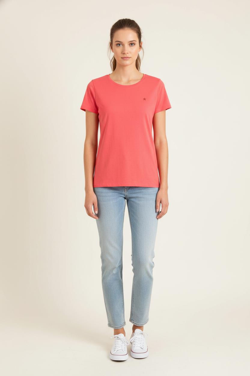 Tee-shirt Rouge - Taille XS/34 de la marque Sud express | PARAD57001 - Vendu par Paradigme - Image 1