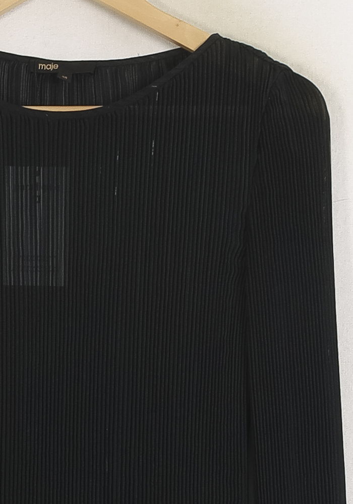 Robe Noire - Taille M/38 de la marque Maje | PARAD57010 - Vendu par Paradigme - Image 3
