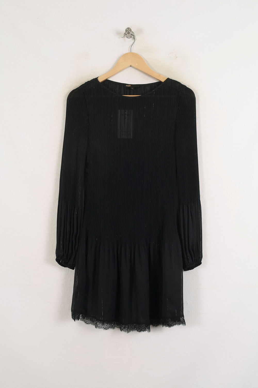 Robe Noire - Taille M/38 de la marque Maje | PARAD57010 - Vendu par Paradigme - Image 2