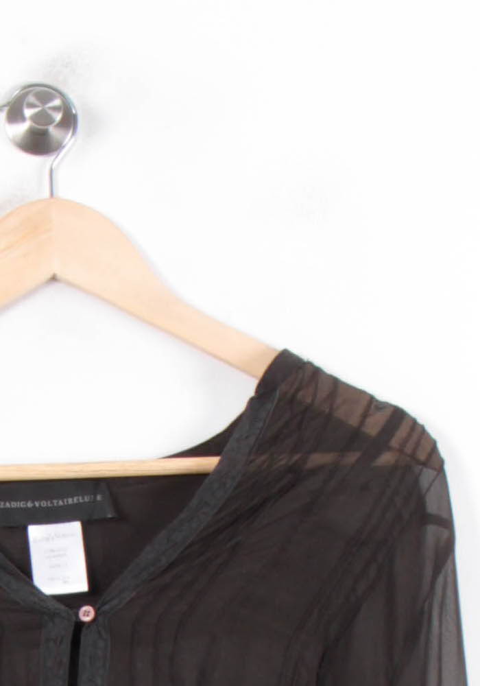 Blouse Noire - Taille M/38 de la marque Zadig&Voltaire | PARAD57017 - Vendu par Paradigme - Image 3