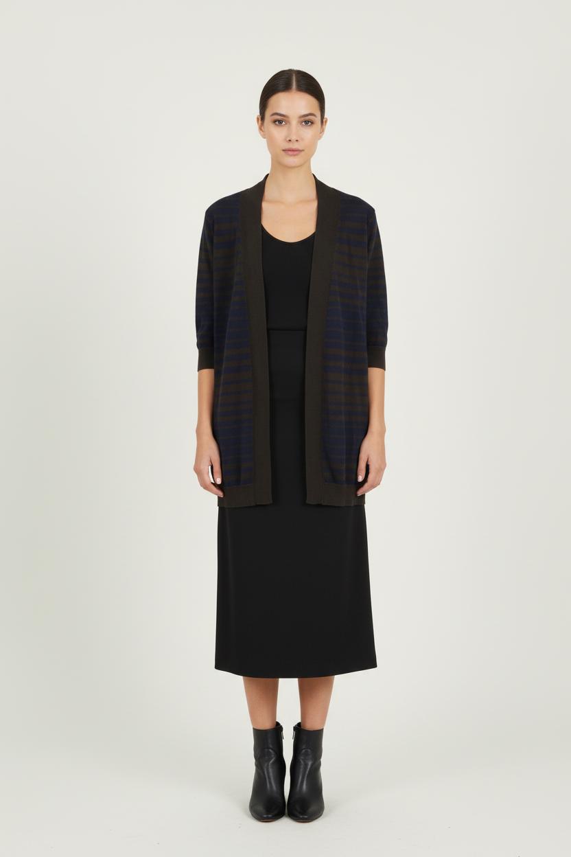 Cardigan Bleu et Marron - Taille M/38 de la marque Comptoir des Cotonniers | PARAD57028 - Vendu par Paradigme - Image 1