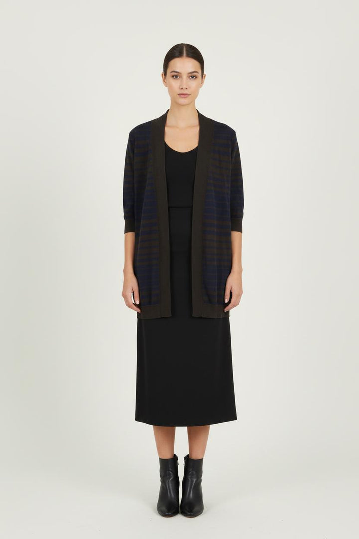Cardigan Bleu et Marron - Taille M/38 de la marque Comptoir des Cotonniers | PARAD57028 - Vendu par Paradigme - Image 1