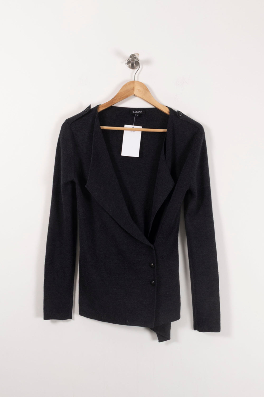 Cardigan Noir - Taille S/36 de la marque Caroll | PARAD57029 - Vendu par Paradigme - Image 2