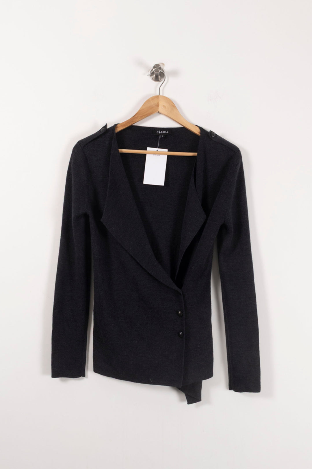 Cardigan Noir - Taille S/36 de la marque Caroll | PARAD57029 - Vendu par Paradigme - Image 2