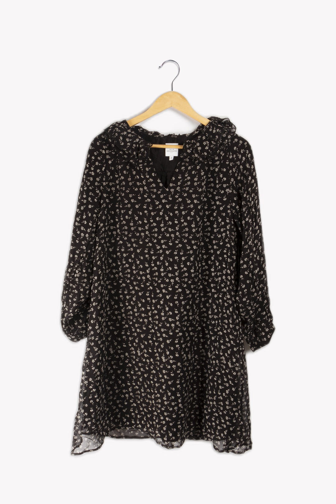 Robe Noire À Motifs - S
