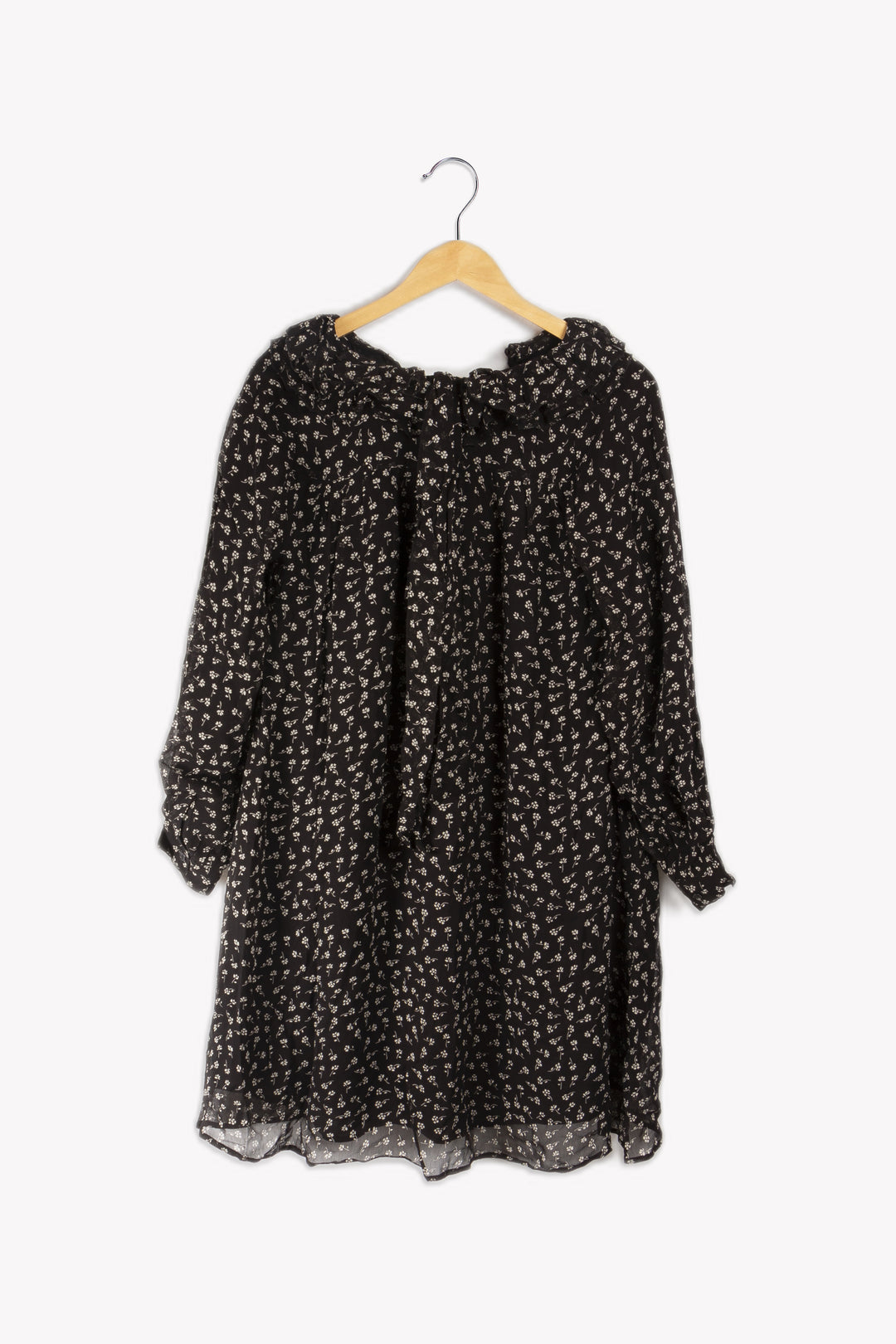 Robe Noire À Motifs - S