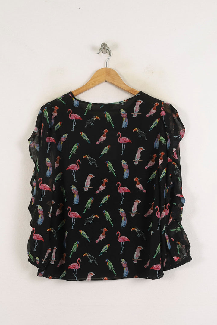 Blouse Noire - Taille L/40 de la marque Claudie Pierlot | PARAD57040 - Vendu par Paradigme - Image 4
