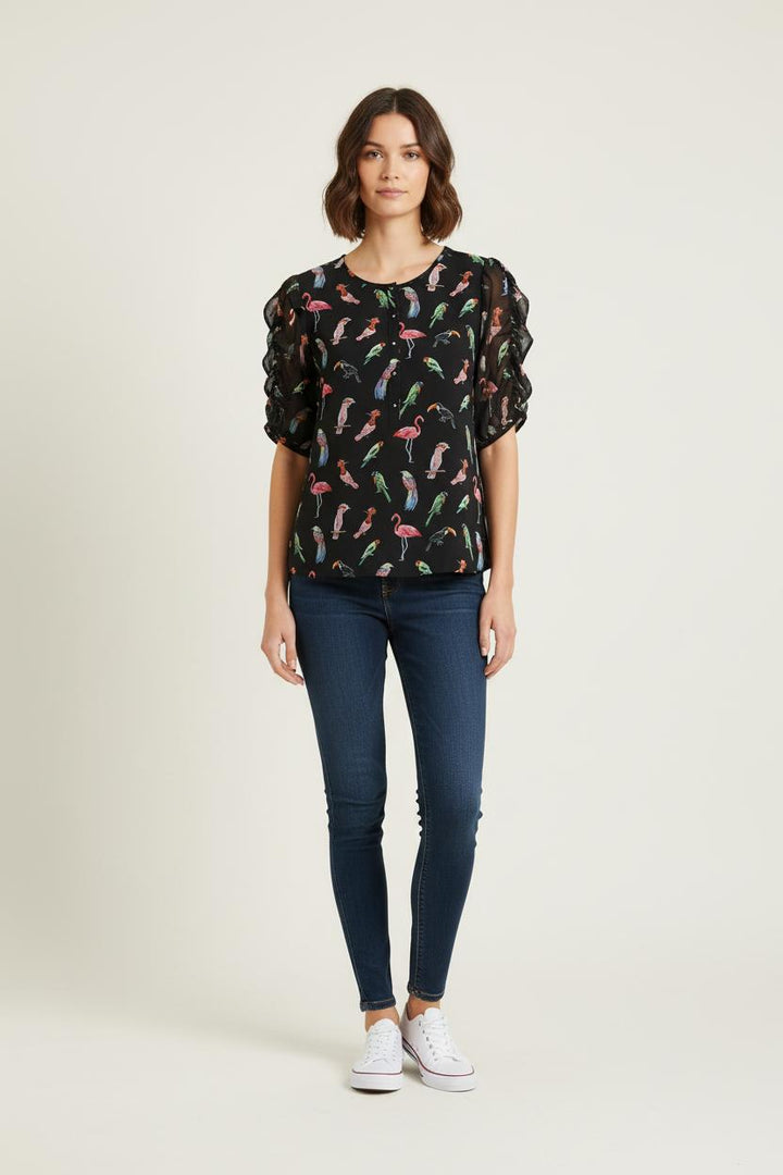 Blouse Noire - Taille L/40 de la marque Claudie Pierlot | PARAD57040 - Vendu par Paradigme - Image 1