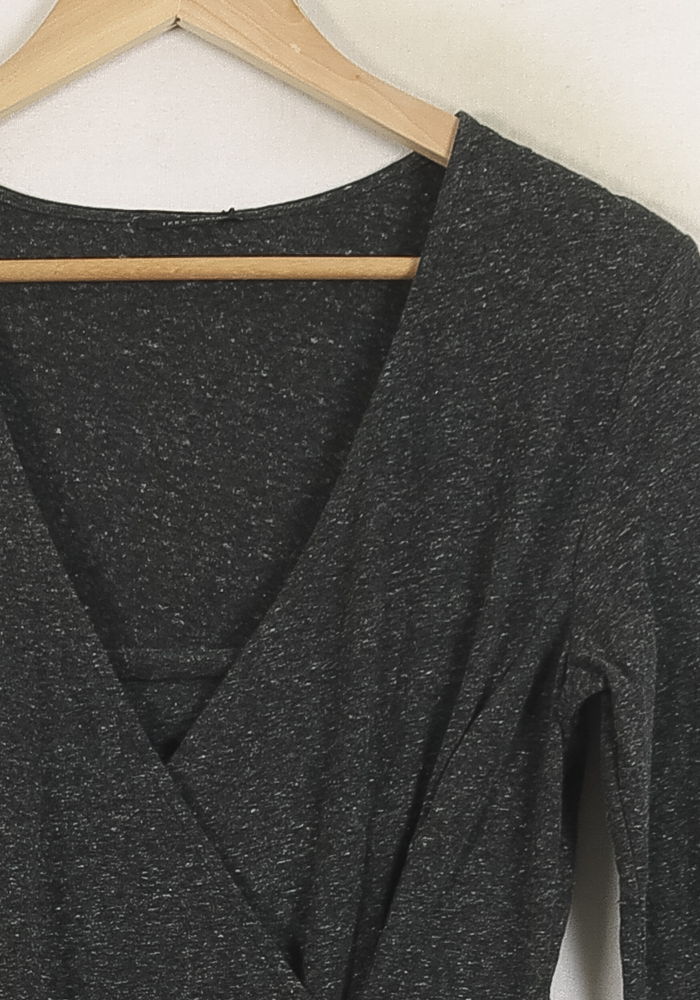 Robe Portefeuille Grise - Taille L/40 de la marque IKKS | PARAD57045 - Vendu par Paradigme - Image 3