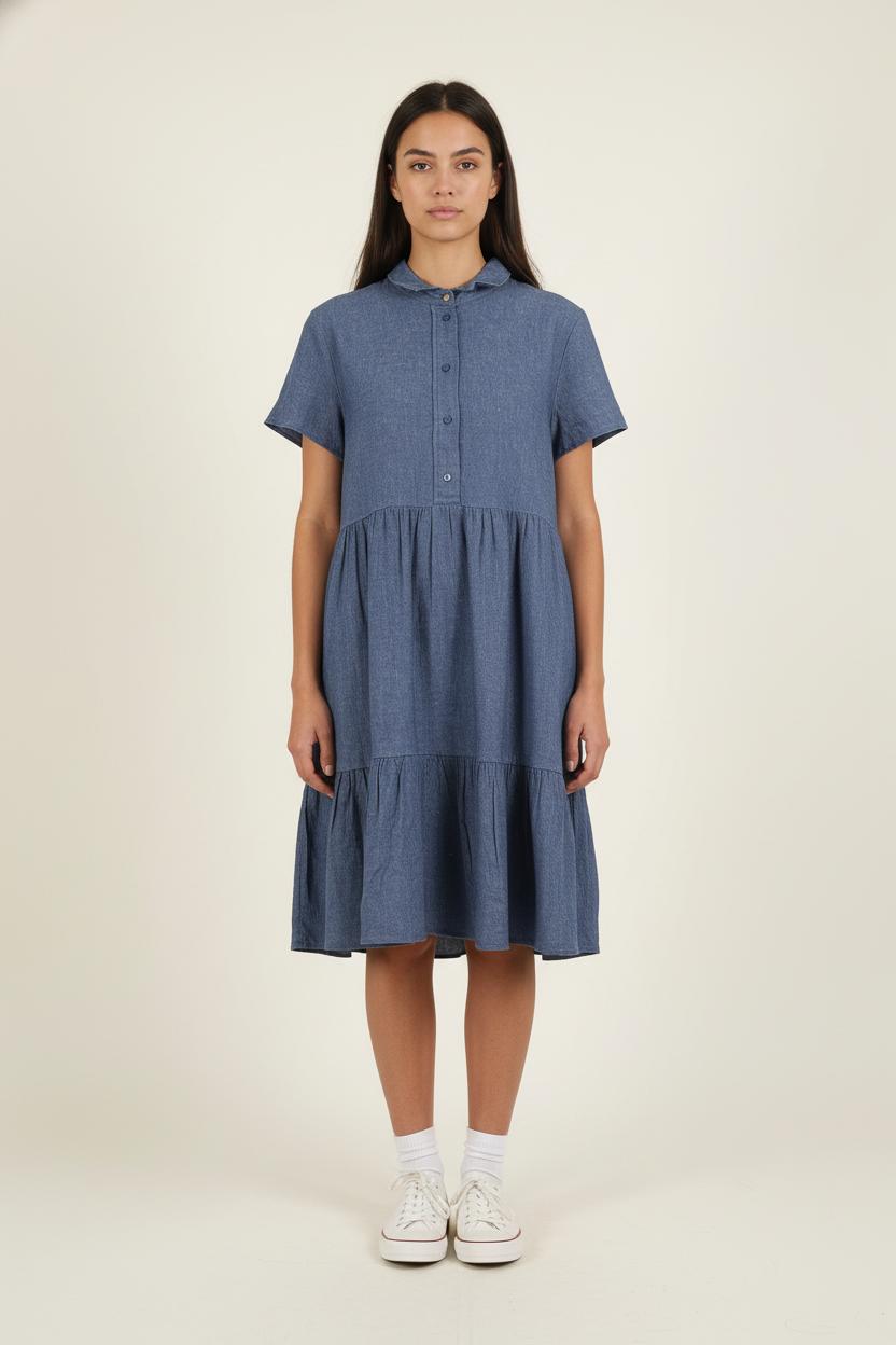 Robe Chemise Bleue - Taille L/40 de la marque Claudie Pierlot | PARAD57052 - Vendu par Paradigme - Image 1
