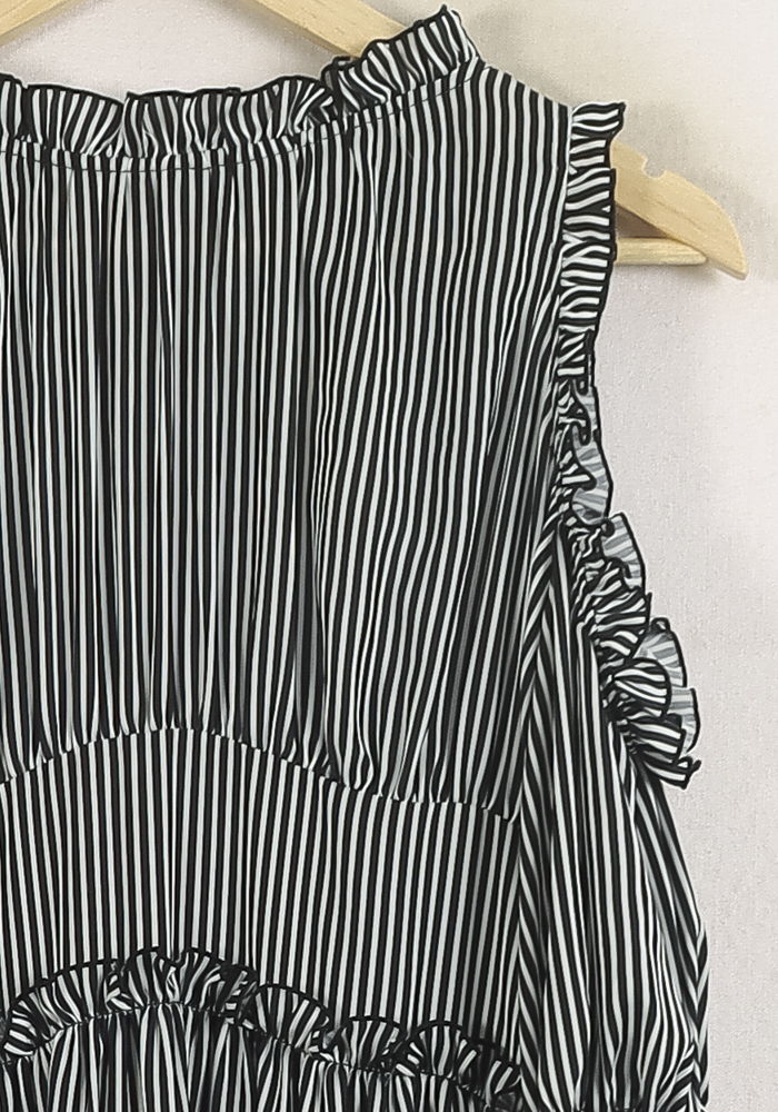 Robe Courte Noire et Blanche - Taille L/40 de la marque Maje | PARAD57053 - Vendu par Paradigme - Image 3