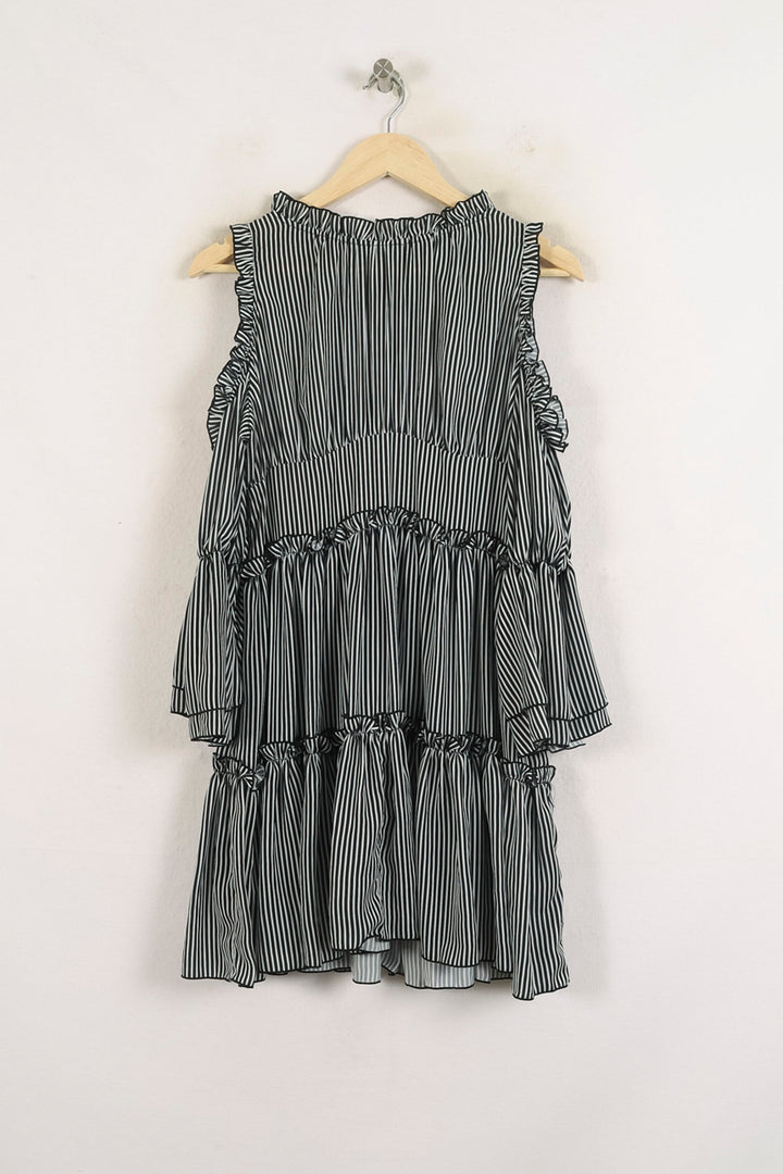 Robe Courte Noire et Blanche - Taille L/40 de la marque Maje | PARAD57053 - Vendu par Paradigme - Image 2