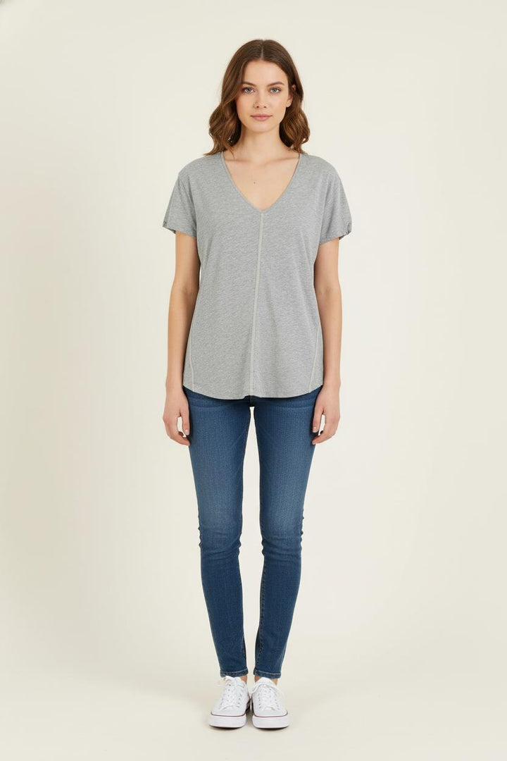 Tee-shirt Gris - Taille M/38 de la marque The Kooples | PARAD57059 - Vendu par Paradigme - Image 1