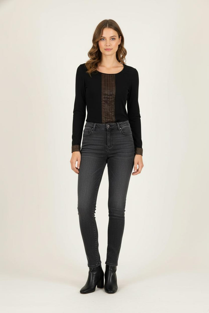 Pull Noir et Marron - Taille XS/34 de la marque ZAPA | PARAD57061 - Vendu par Paradigme - Image 1