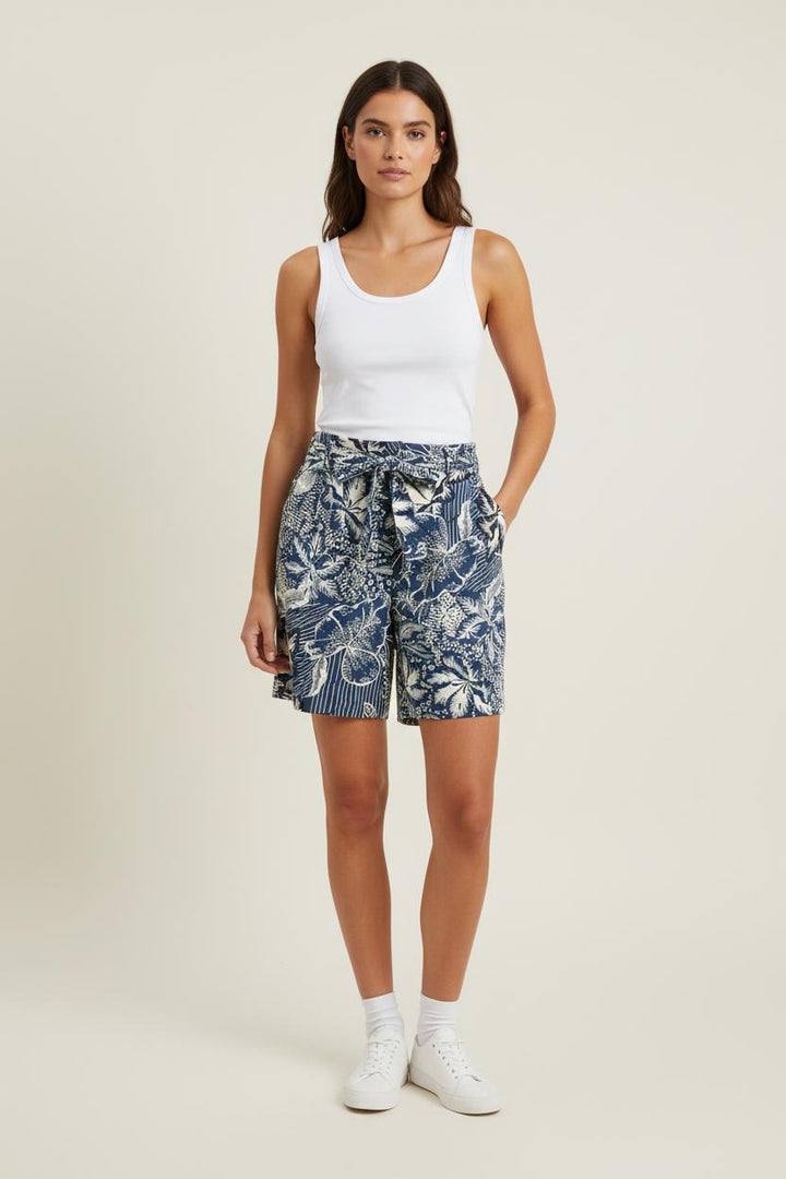 Short Bleu et Blanc - Taille S/36 de la marque Caroll | PARAD57073 - Vendu par Paradigme - Image 1