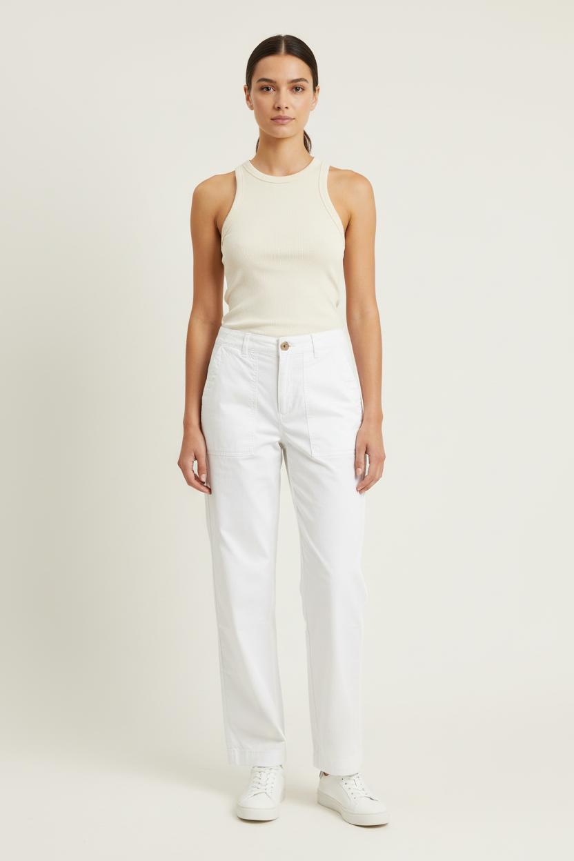 Pantalon Blanc - Taille M/38 de la marque Caroll | PARAD57112 - Vendu par Paradigme - Image 1