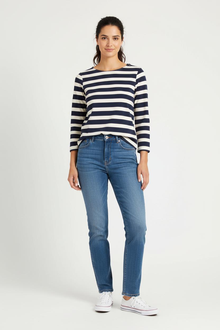 Marinière Bleu Marine et Blanche - Taille XS/34 de la marque Sézane | PARAD57117 - Vendu par Paradigme - Image 1