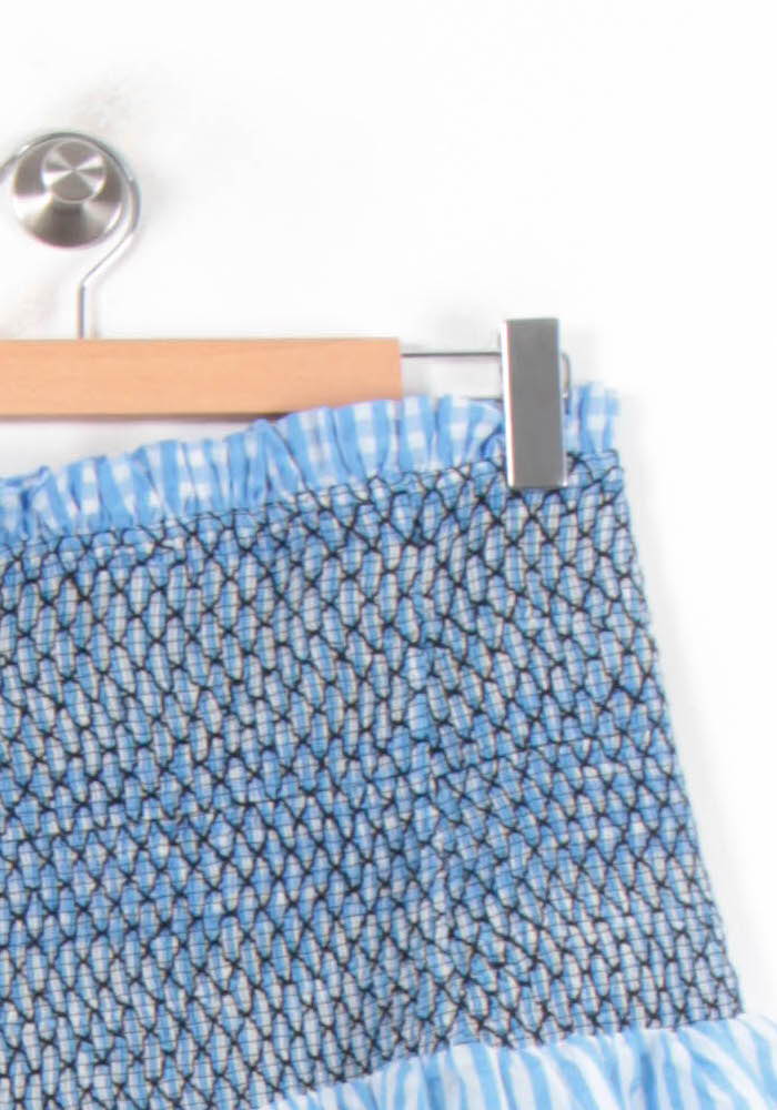 Jupe Courte Bleue et Noire - Taille L/40 de la marque Ganni | PARAD57125 - Vendu par Paradigme - Image 3