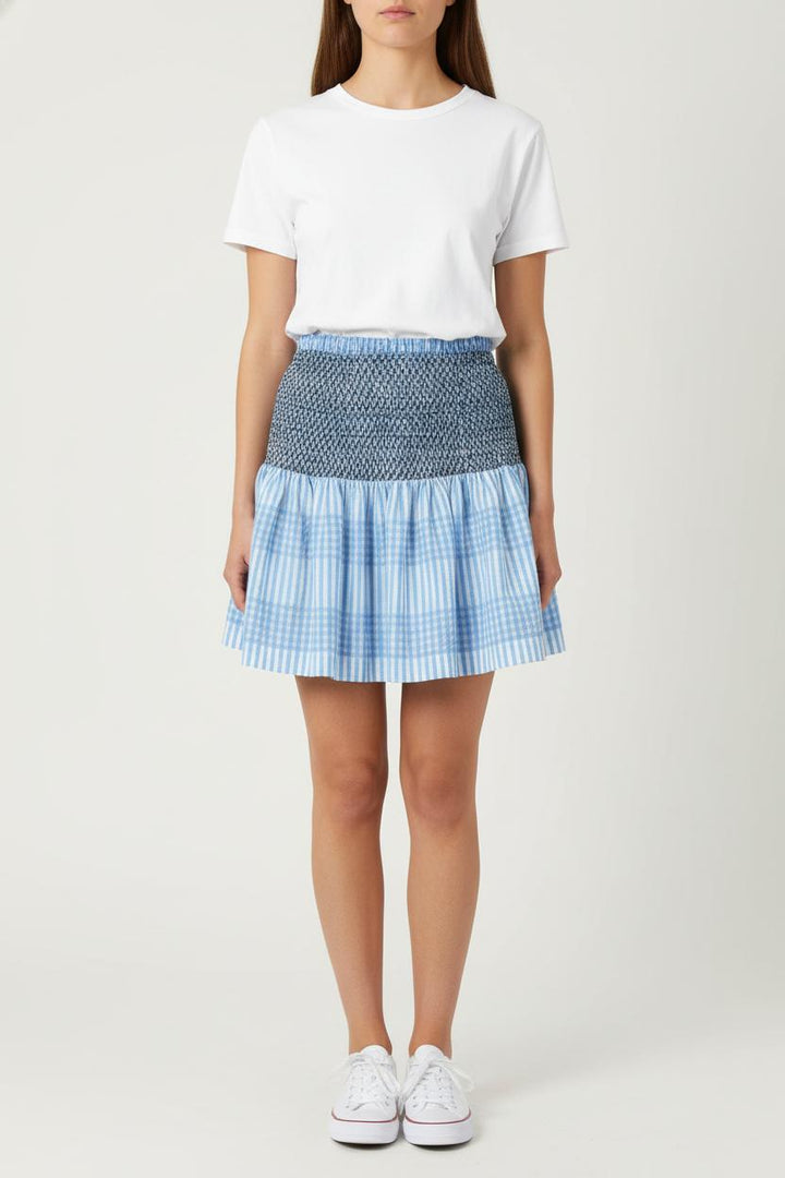 Jupe Courte Bleue et Noire - Taille L/40 de la marque Ganni | PARAD57125 - Vendu par Paradigme - Image 1