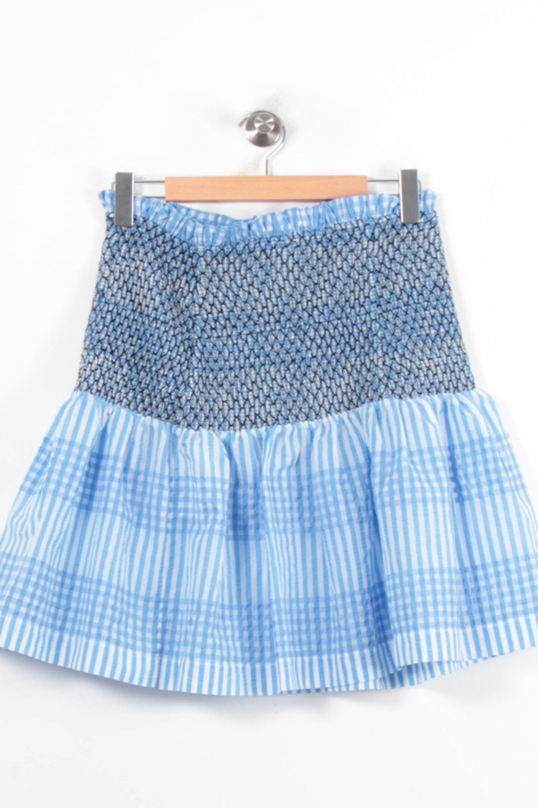 Jupe Courte Bleue et Noire - Taille L/40 de la marque Ganni | PARAD57125 - Vendu par Paradigme - Image 2