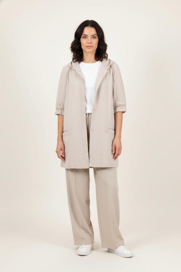 Veste à Capuche Beige - Taille S/36 de la marque Maje | PARAD57126 - Vendu par Paradigme - Image 1