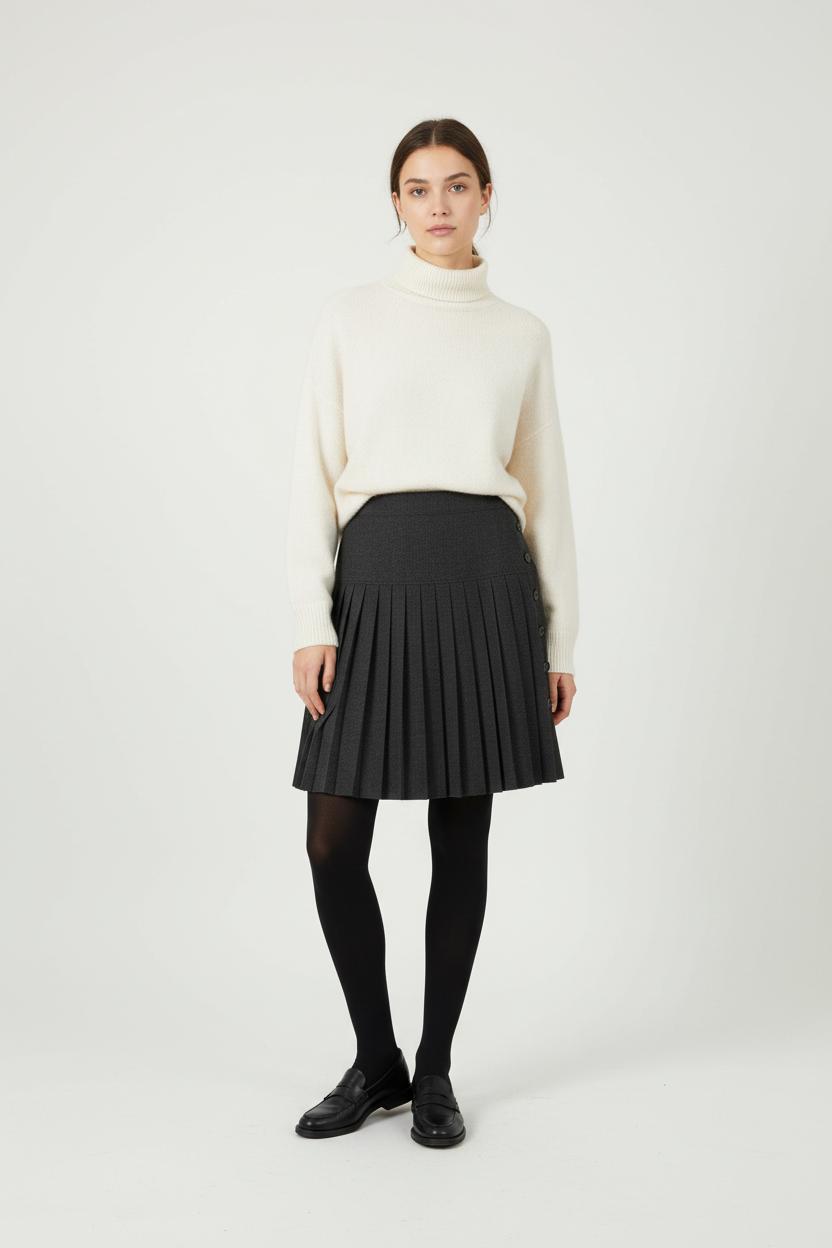 Jupe Plissée Noire - Taille M/38 de la marque Comptoir des Cotonniers | PARAD57129 - Vendu par Paradigme - Image 1