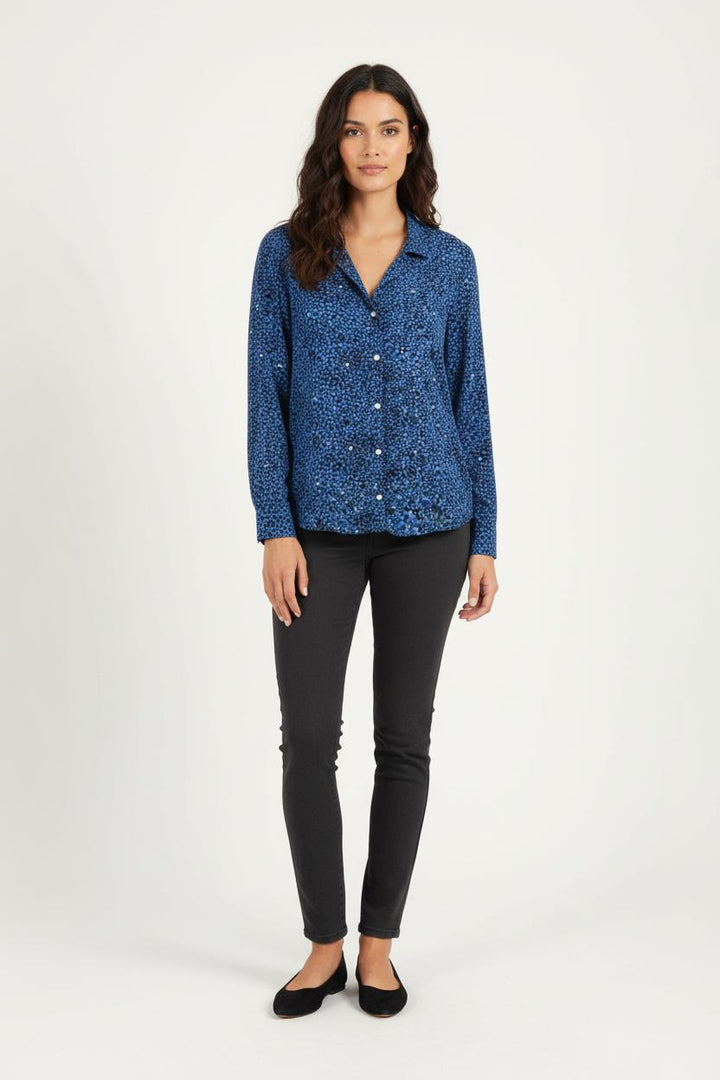 Chemise Bleu et Noire - Taille M/38 de la marque I.Code | PARAD57131 - Vendu par Paradigme - Image 1