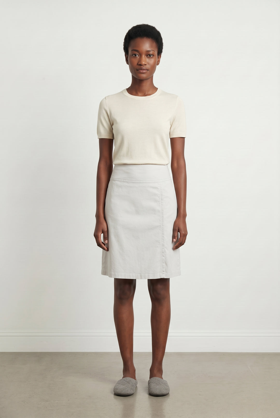 Jupe Midi Beige - Taille XS/34 de la marque Caroll | PARAD57138 - Vendu par Paradigme - Image 1